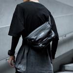 Кроссбоди из ПВХ унисекс черный SEPTWOLVES, Jasper, стандарт [11 дюймов - с брелоком - оксфорд] - фото 9