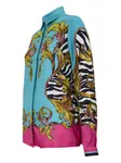 Рубашка с принтом Baroque Versace Jeans Couture, синий - фото 3