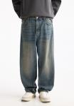 Джинсы свободного кроя BAGGY PULL&BEAR, цвет Mottled Blue - фото 4