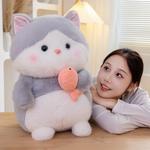 Плюшевая игрушка рыбка с котенком MENGDINUO, серый - фото 3