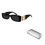 Balenciaga Солнечные очки прямоугольной формы, Black - фото