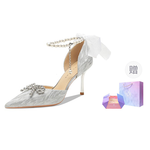 Ainer-cat Ainer cat Slim Heel High Heels 8cm Women's Silver - фото