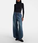 Вьенн балетки из замши с декоративными элементами Alaïa, Noir - фото 3