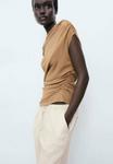 Брюки Mango WITH DRAWSTRING, Sand - фото 4
