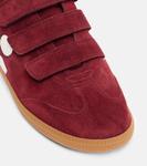 Бет замшевые кроссовки Isabel Marant, Burgundy/Ecru - фото 5