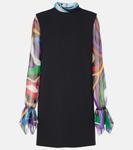 Платье-трапеция из кади Marmo Pucci, Nero - фото