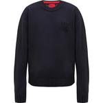 Свитер Hugo Logo intarsia HUGO BOSS, темно-синий - фото 3