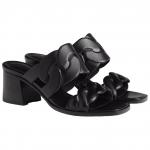 Шлепанцы женские Hermès Gaby, черный - фото 4