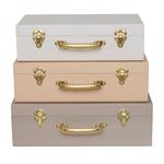 Бежевые чемоданы — набор из 3 шт. Jabadabado - фото