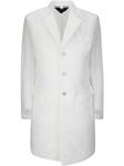 Однобортное пальто Comme Des Garçons, белый - фото