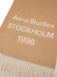 Шарф с бахромой Acne Studios, коричневый - фото 2