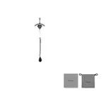 Мужские латунные серьги Balenciaga - фото