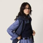 Шерстяной топ MIU MIU, синий - фото 3