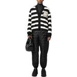 Кардиган в полоску с логотипом Moncler, черный - фото 6