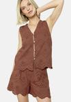 Блуза LolaLiza EMBROIDERED SLEEVELESS, Terracotta/Brown - фото 5