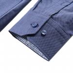 Хлопковая рубашка HUGO BOSS, темно-синяя - фото 5