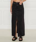 Юбка Tommy Jeans джинсовая с разрезом, серый - фото