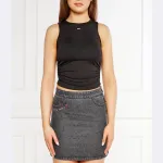 Облегающий топ Tommy Hilfiger, черный - фото