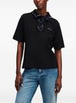 Рубашка поло из букле Karl Lagerfeld, черный - фото 3