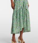 Платье-халат из хлопка с принтом Баба Poupette St Barth, Blue Honolulu - фото 5