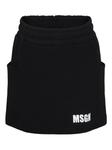Мини-юбка с логотипом MSGM Kids, черный - фото