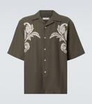 Вышитая рубашка Commas, Dark Taupe - фото