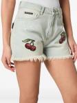 Philipp Plein джинсовые шорты с вышивкой, синий - фото 5