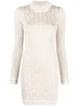 Жаккардовое платье мини с монограммой PALM ANGELS, нейтральный - фото
