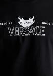 Футболка с принтом COMPACT LOGO Versace, черный - фото 6