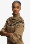 Джемпер Superdry & Co FAIRISLE HIGH NECK, Tan Brown Multi/Taupe - фото 4