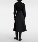 Хлопковая миди-юбка Moncler, черный - фото 3