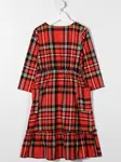 Фланелевое платье в клетку Mini Rodini, красный - фото 2