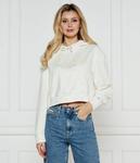 Толстовка Tommy Jeans Cropped Fit, экрю - фото