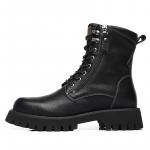 Кожаные ботинки Crew Martin мужские черные Romon - фото