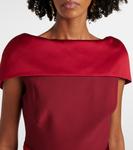 Платье миди Rella с драпировкой и баской из плотного крепа Safiyaa, Swinton - фото 4