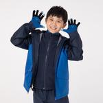 Детская трёхслойная водонепроницаемая утеплённая куртка для пеших походов NH100 синяя Quechua - фото