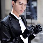 WARRIOR Кожаные вязаные перчатки унисекс, Black - фото 5