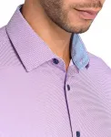 Мужская облегающая рубашка Micro-Geo Construct, фиолетовый - фото 4
