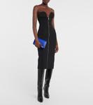 Платье миди без бретелек Off-White, черный - фото 6