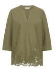 Блузка Eterna, оливковый - фото