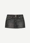 Юбка Bershka Denim skirt, Black - фото 5