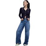 Трикотажная футболка GAP, черно-белая полоска - фото 6