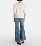 Хлопковый топ с драпировкой Frame, белый - фото 3