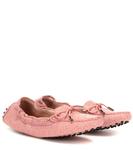 Кожаные мокасины Gommino Tod's, Rosa Soiree - фото
