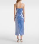 Платье-корсет с пайетками David Koma, синий - фото 3