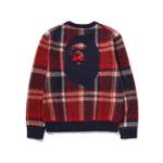 Bape Mr Bathing Ape клетчатый свитер A BATHING APE, темно-синий - фото 3