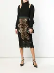 Юбка-карандаш с леопардовым принтом DOLCE & GABBANA, коричневый - фото 2