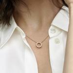 Женское ожерелье Pandora, розовое золото - фото 6