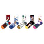 Унисекс носки до середины икры JKN, 5 пар (с мультяшными надписями) - фото 4