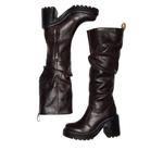 Ботинки (WMNS) Dr. Martens Kasey Kinsley Knee High Heeled Boots 'Dark Brown' - фото 5